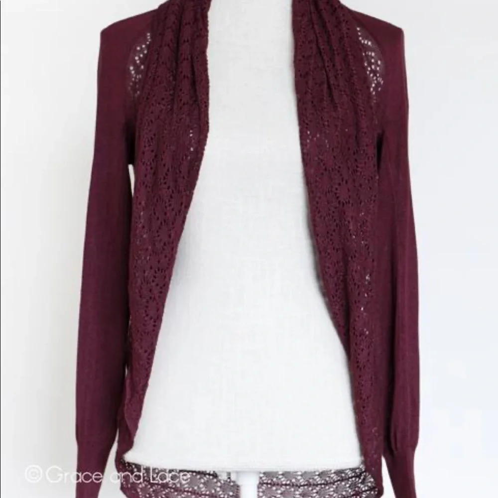 Grace & Lace Burgundy Sweater - Picture 3 of 7